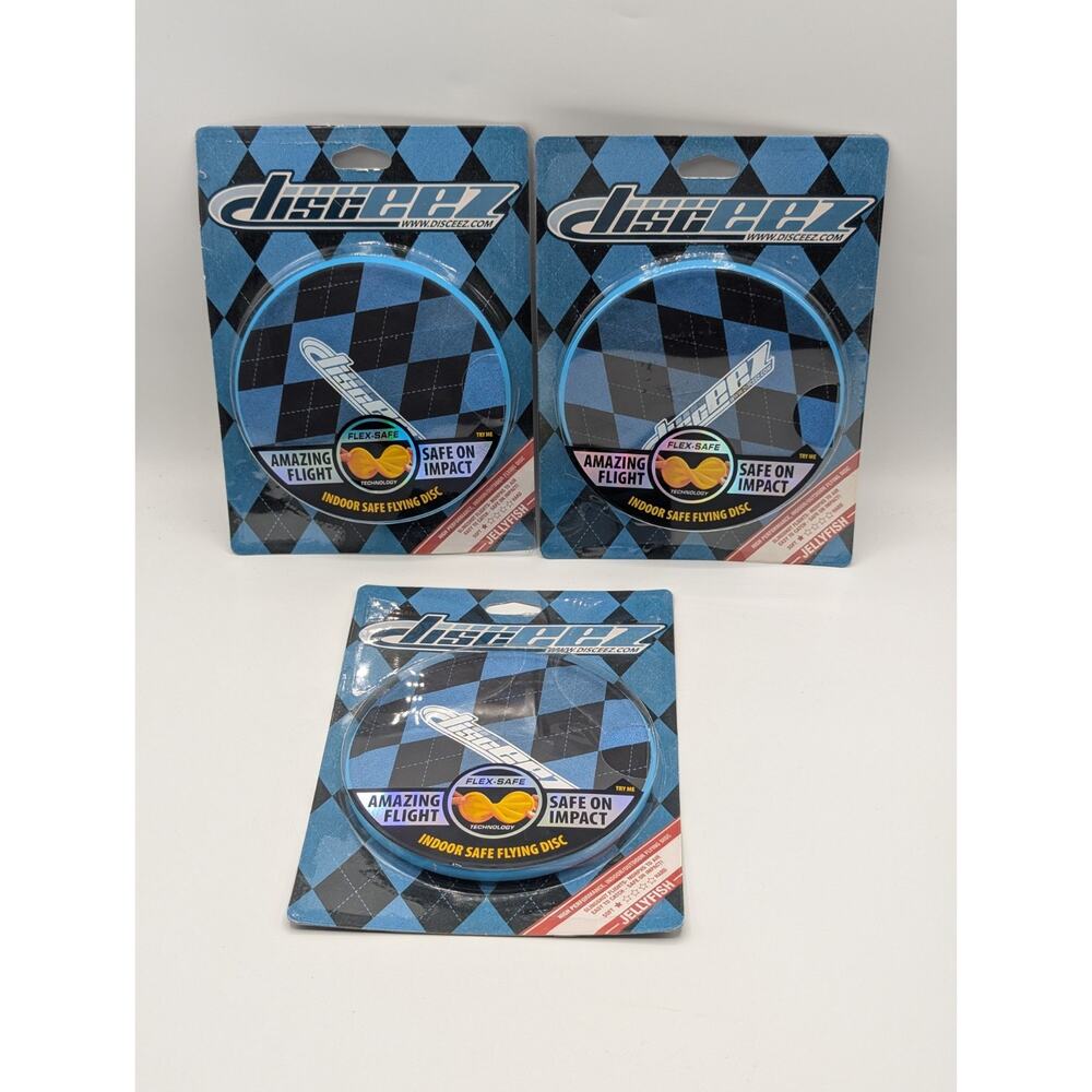 3-Pack Disceez Indoor Safe 5" Flying Discs 2018 Series 1 Jellyfish New